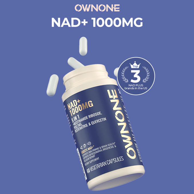 OWNONE NAD+ 1000MG – 5-in-1 Formula for Skin & Brain, Boost Cellular Energy