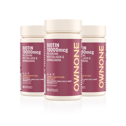 OWNONE Biotin 10,000 mcg: potencia el cabello, la piel y las uñas con apoyo natural