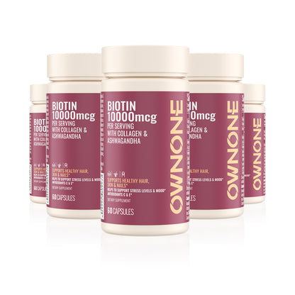 OWNONE Biotin 10,000 mcg: potencia el cabello, la piel y las uñas con apoyo natural
