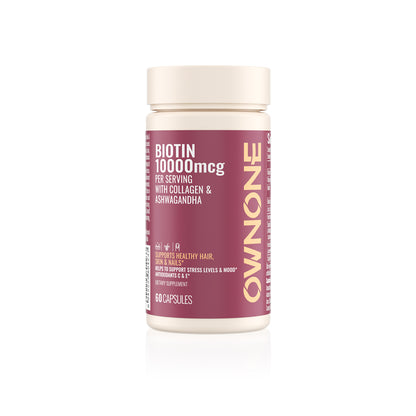 OWNONE Biotin 10,000 mcg: potencia el cabello, la piel y las uñas con apoyo natural