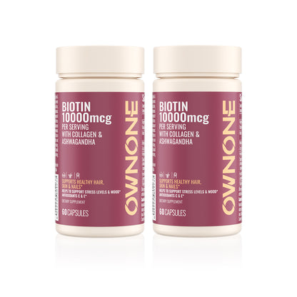 OWNONE Biotin 10,000 mcg: potencia el cabello, la piel y las uñas con apoyo natural